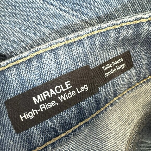 Mavi Jeans Miracle High Rise Wide Leg Size 27x32 Dark Well Blue Floral NWT NEW - Picture 8 of 9